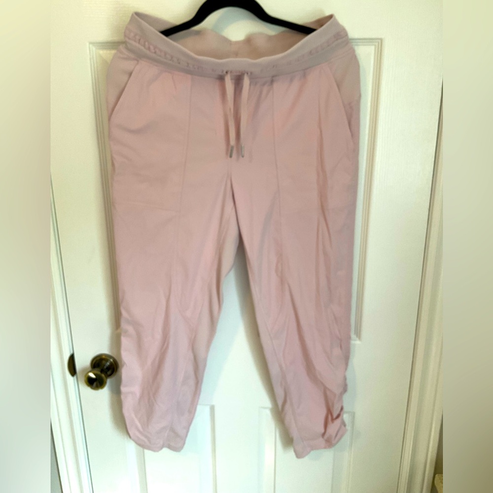Lululemon dance studio crop in light pink. Size 8.